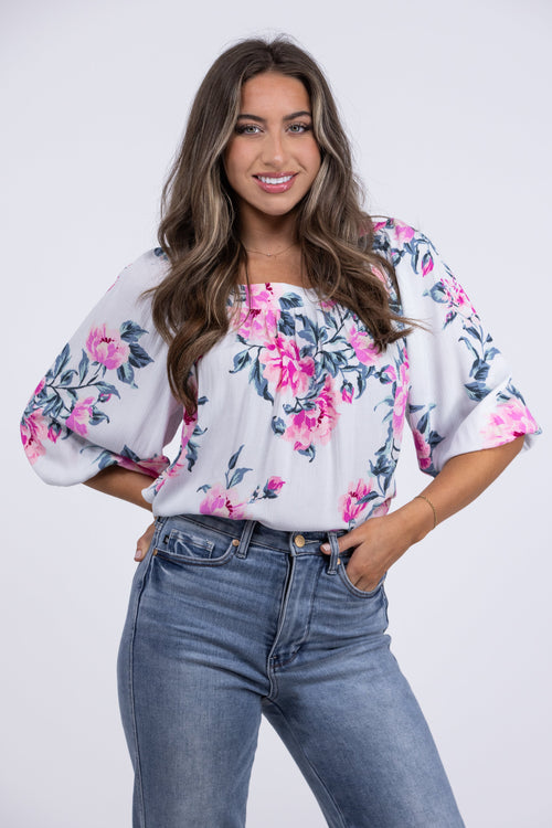 Meet and Eat Women's 3/4" Balloon Sleeve Top