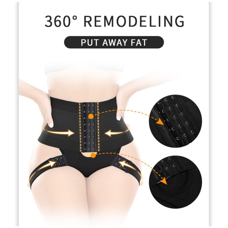 Butt lifter tummy control button shaping pants