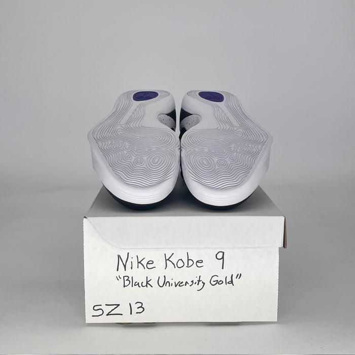 NIKE KOBE 9 EM LOW PROTRO BLACK UNIVERSITY GOLD IH1401-002 SIZE 13/14.5W