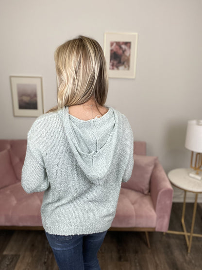 So Fine Women's Semi-Sheer Knit Lightweight Hoodie