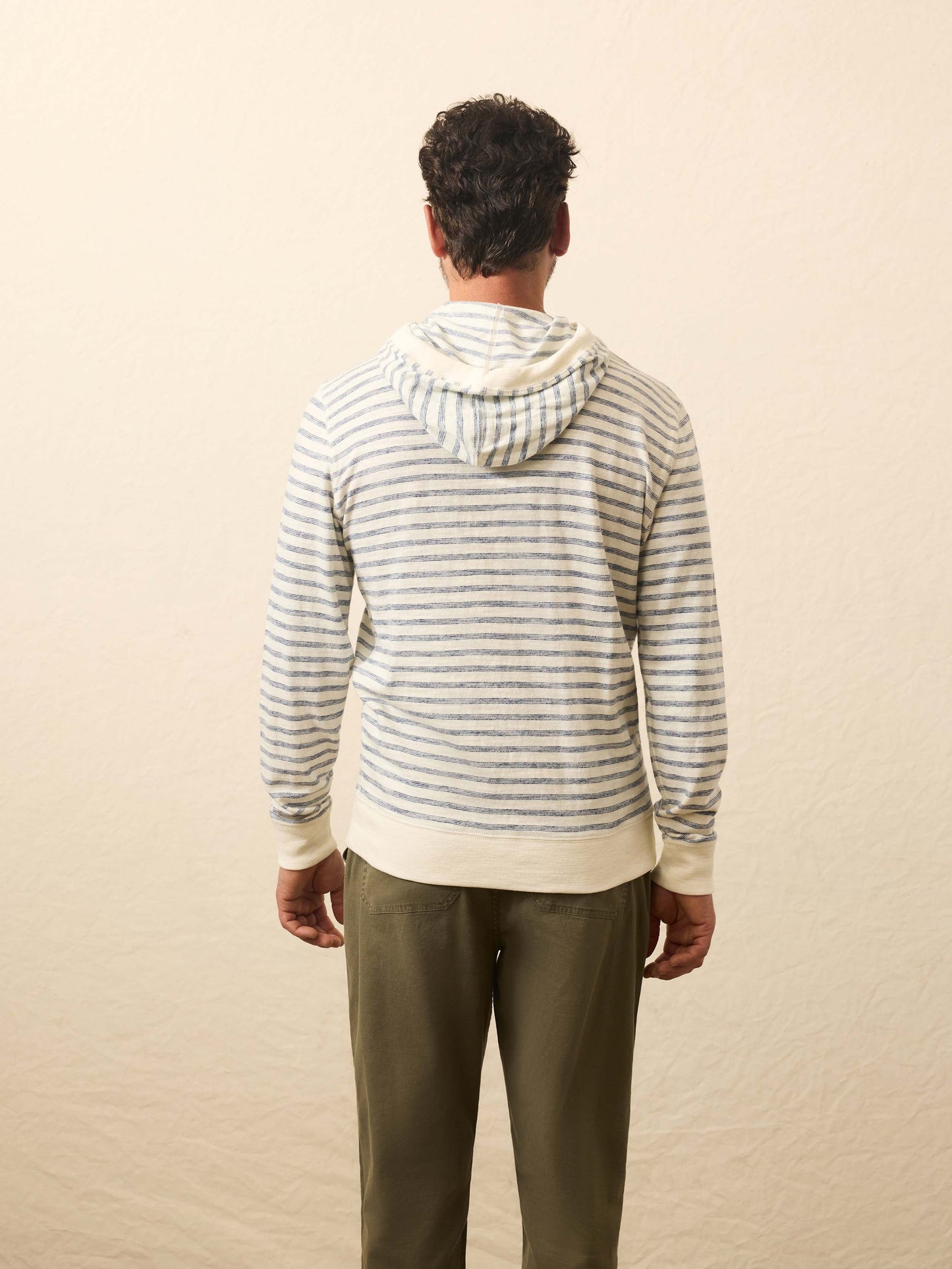 Sunwashed Organic Hoodie - Pearl Ocean Stripe
