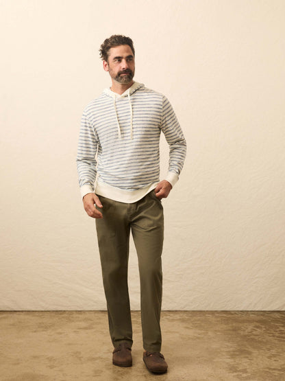 Sunwashed Organic Hoodie - Pearl Ocean Stripe