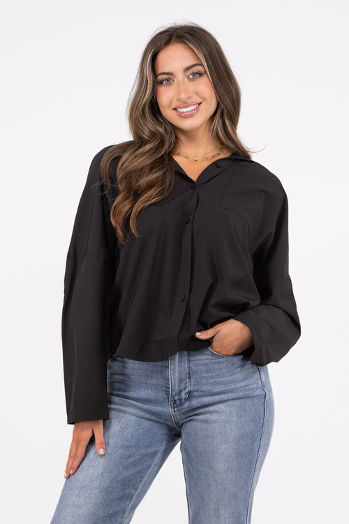 Putting In Work Women's Button Up Long Sleeve Top