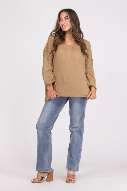 Self Love Women's Slouchy Lightweight Knit Sweater