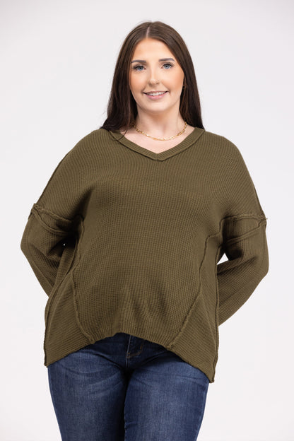Self Love Women's Slouchy Lightweight Knit Sweater