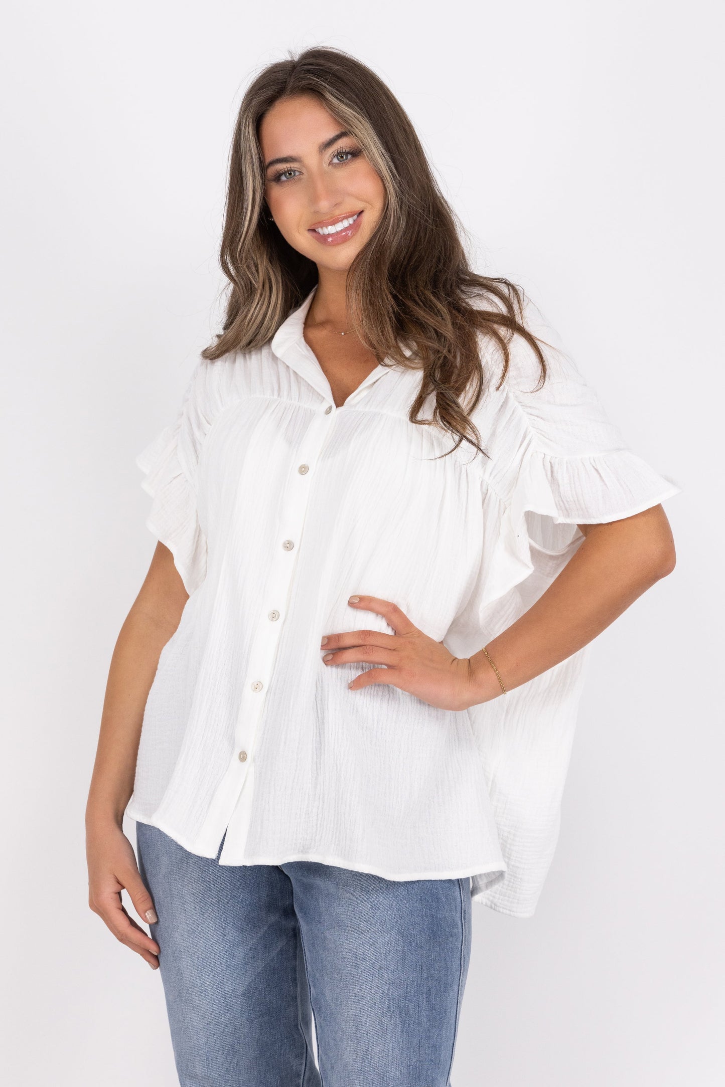 Wrinkle In Time Women's Loose Fit Short Sleeve Top
