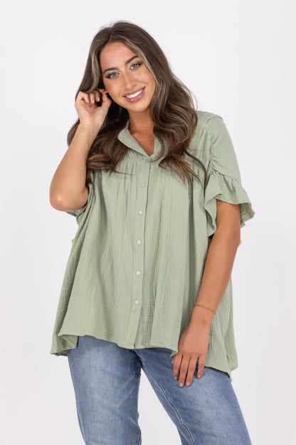 Wrinkle In Time Women's Loose Fit Short Sleeve Top