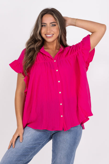 Wrinkle In Time Women's Loose Fit Short Sleeve Top