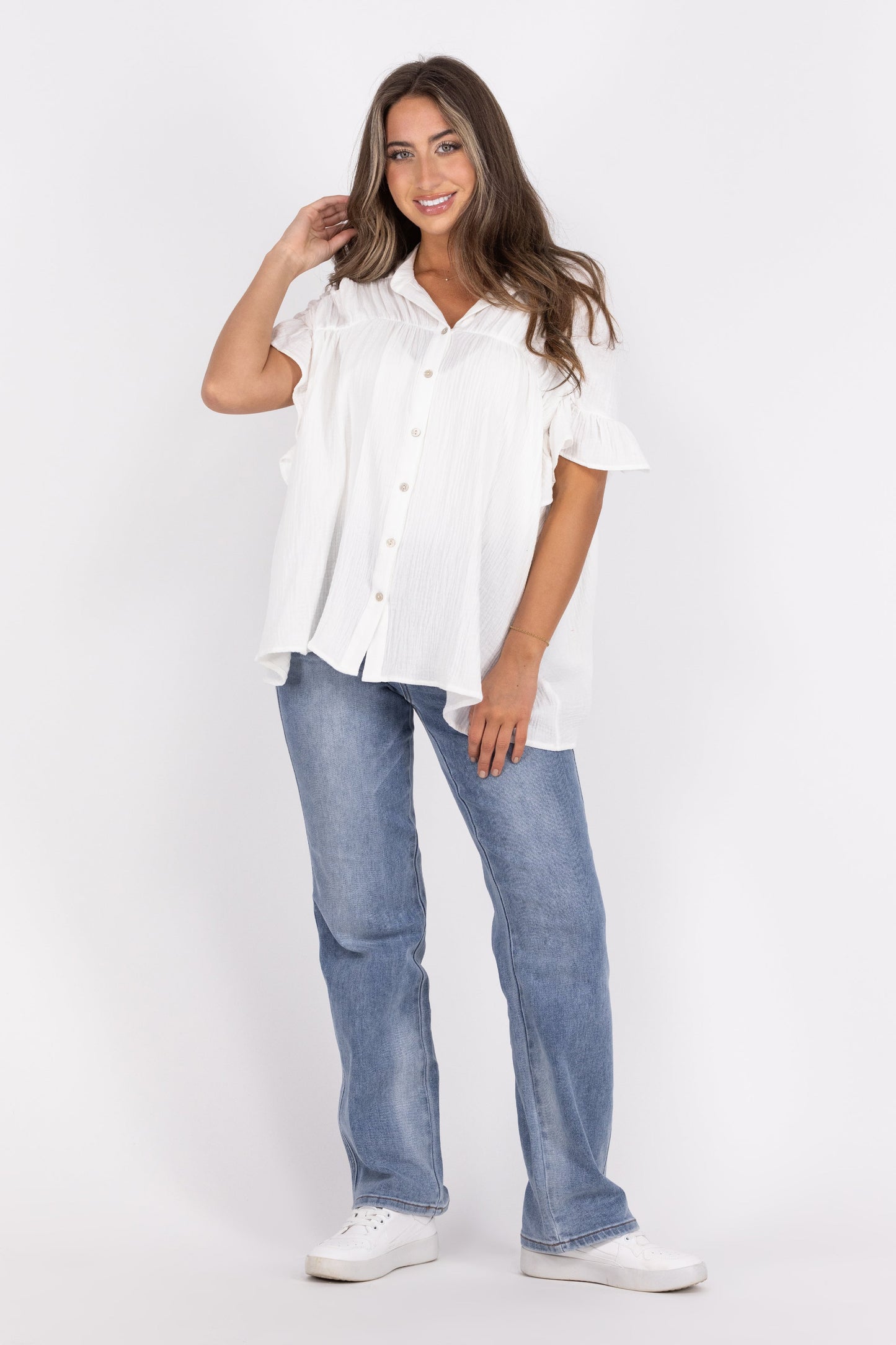 Wrinkle In Time Women's Loose Fit Short Sleeve Top