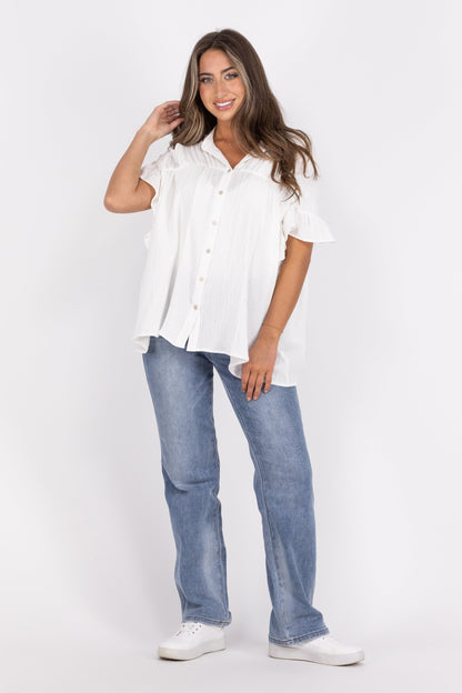 Wrinkle In Time Women's Loose Fit Short Sleeve Top