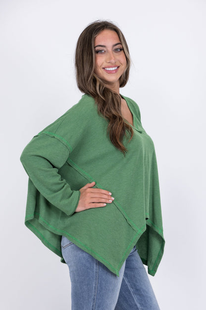 Sit Back and Relax Women's Oversized Knit Long Sleeve Top