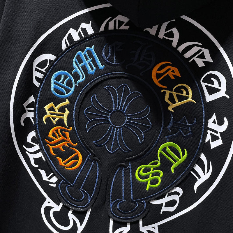 Chh Chrome Hearts Hoodie embroidered classic cross horseshoe hooded sweater