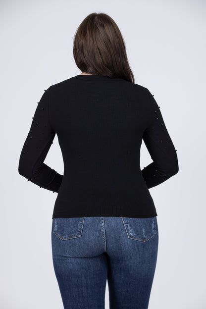 Dancing In Pearls Women's Tight Fit  Long Sleeve Top