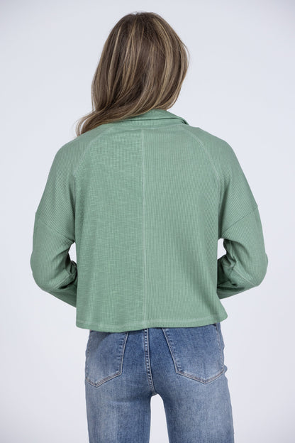 Easy Days Ahead Women's Textured Long Sleeve Top