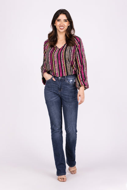 Lights Off Women's Oversized V-Neck Top