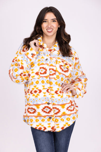 Nothing Else To Do Women's Boho Collared Shacket