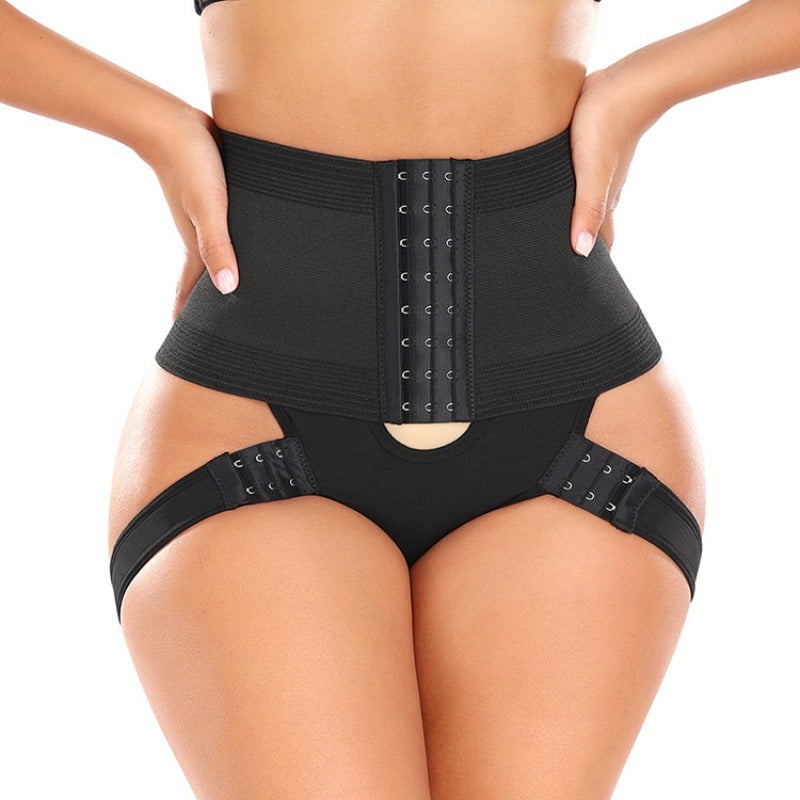 Butt lifter tummy control button shaping pants