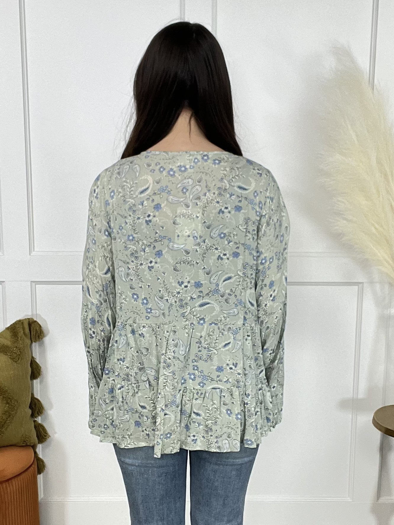 Music Is Life Women's Paisley Long Sleeve Top