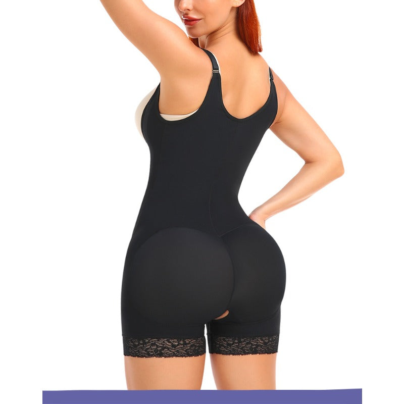 Butt lifter panty body shaping open crotch shapewear
