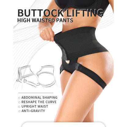 Butt lifter tummy control button shaping pants
