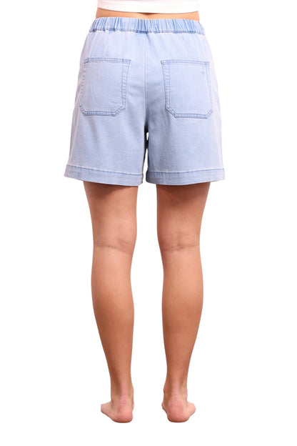 The Faye High-Rise Pull-On Relaxed Fit Denim Shorts