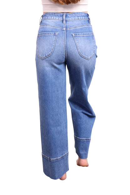 The Tonya High-Rise Tummy Control Wide Hem Wide Leg Jeans
