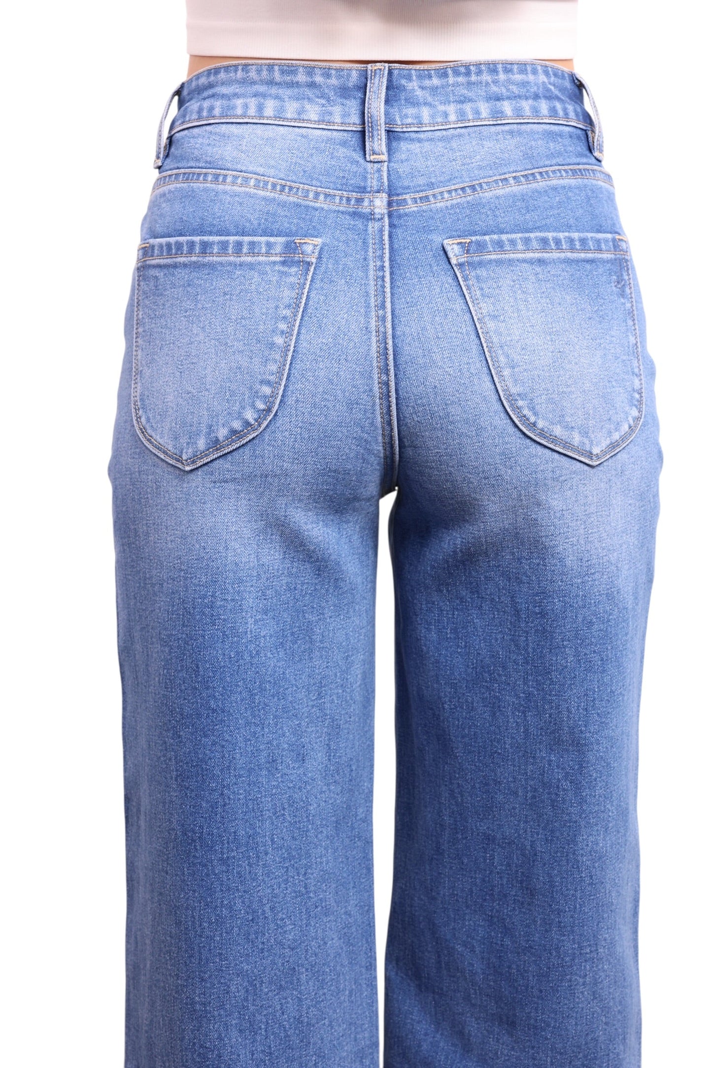 The Tonya High-Rise Tummy Control Wide Hem Wide Leg Jeans