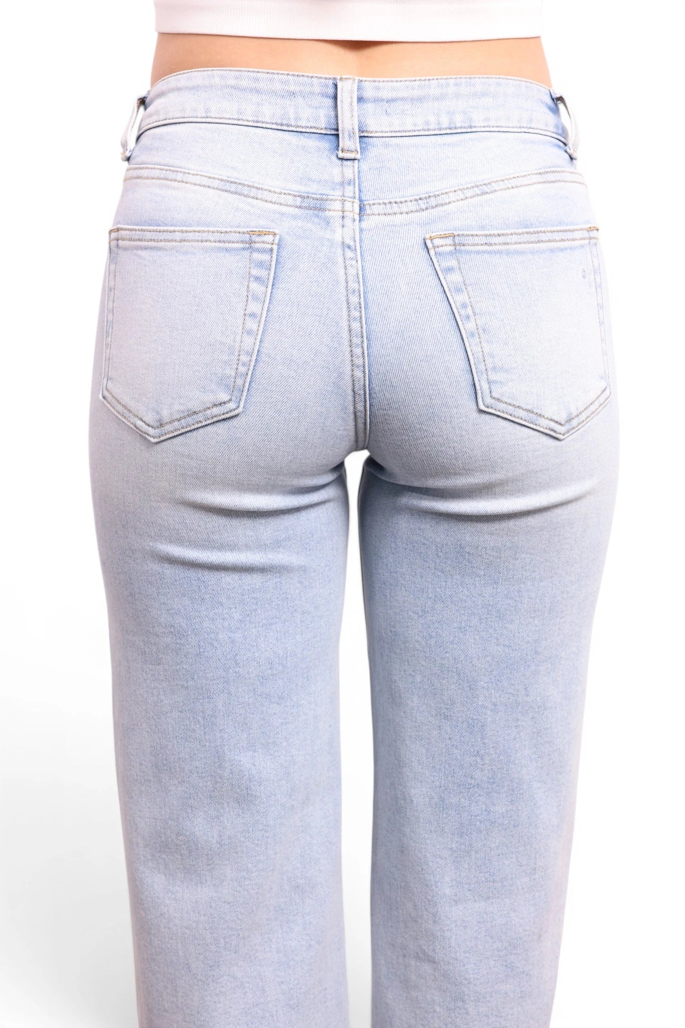 The June Mid-Rise Tummy Control Retro Wide Leg Jeans