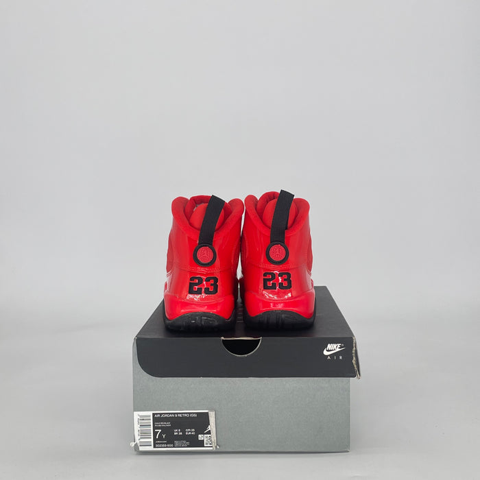 AIR JORDAN 9 CHILE RED 302359-600 SIZE 7/8.5W GS