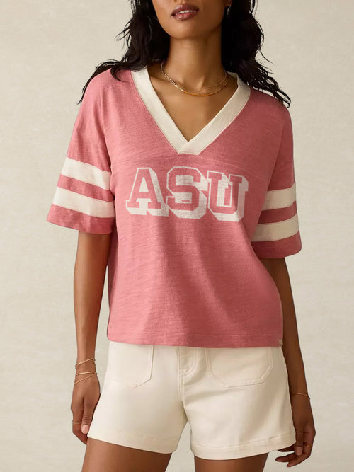 Arizona State University Sunwashed Slub Varsity Tee - Faded Flag Varsity