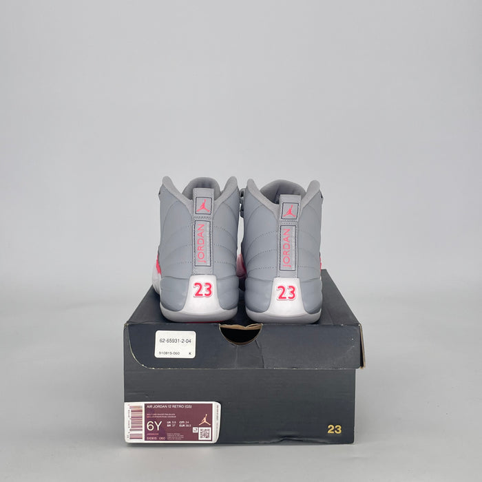 AIR JORDAN 12 WOLF GREY RACER PINK 510815-060 SIZE 6/7.5W GS