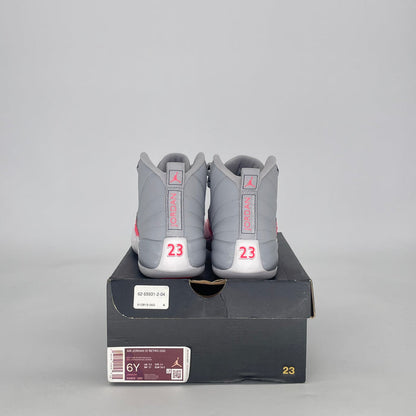 AIR JORDAN 12 WOLF GREY RACER PINK 510815-060 SIZE 6/7.5W GS