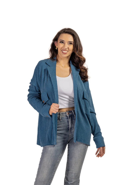Women's Slouchy Ribbed Shacket