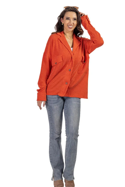 Women's Slouchy Ribbed Shacket