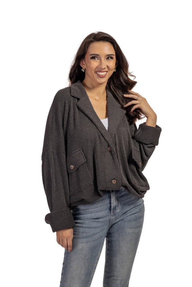 Women's Slouchy Ribbed Shacket