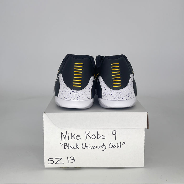 NIKE KOBE 9 EM LOW PROTRO BLACK UNIVERSITY GOLD IH1401-002 SIZE 13/14.5W