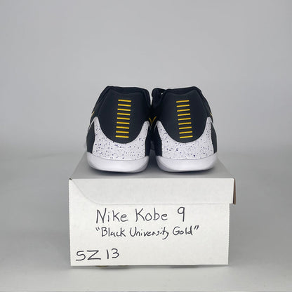 NIKE KOBE 9 EM LOW PROTRO BLACK UNIVERSITY GOLD IH1401-002 SIZE 13/14.5W