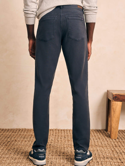 Stretch Terry 5-Pocket Athletic Fit Pant - Navy