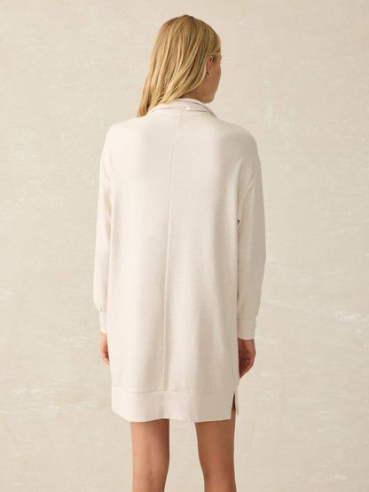Legend Quarter Zip Dress - Off White