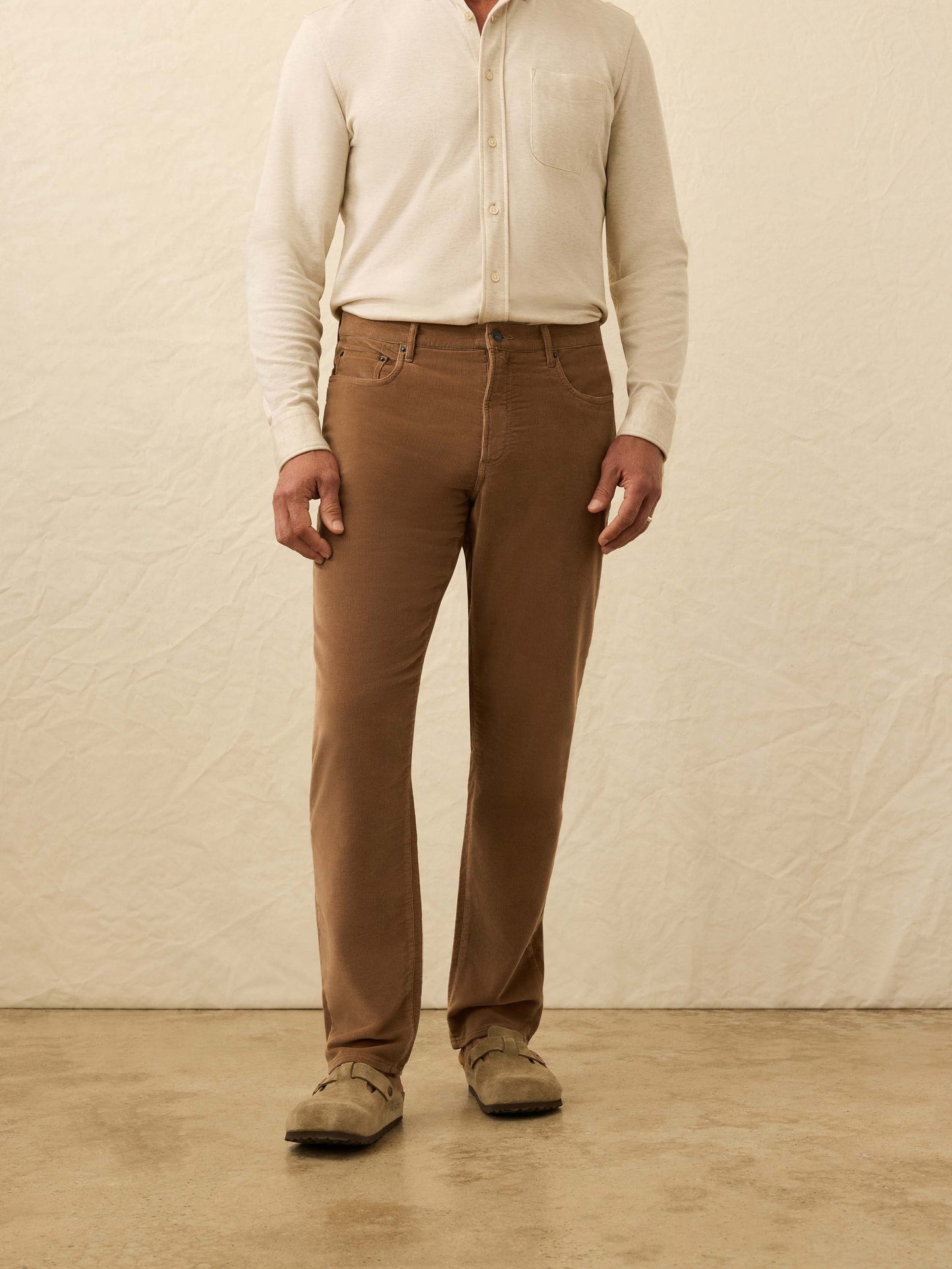 Stretch Terry Corduroy 5-Pocket Pant - Maple Brown