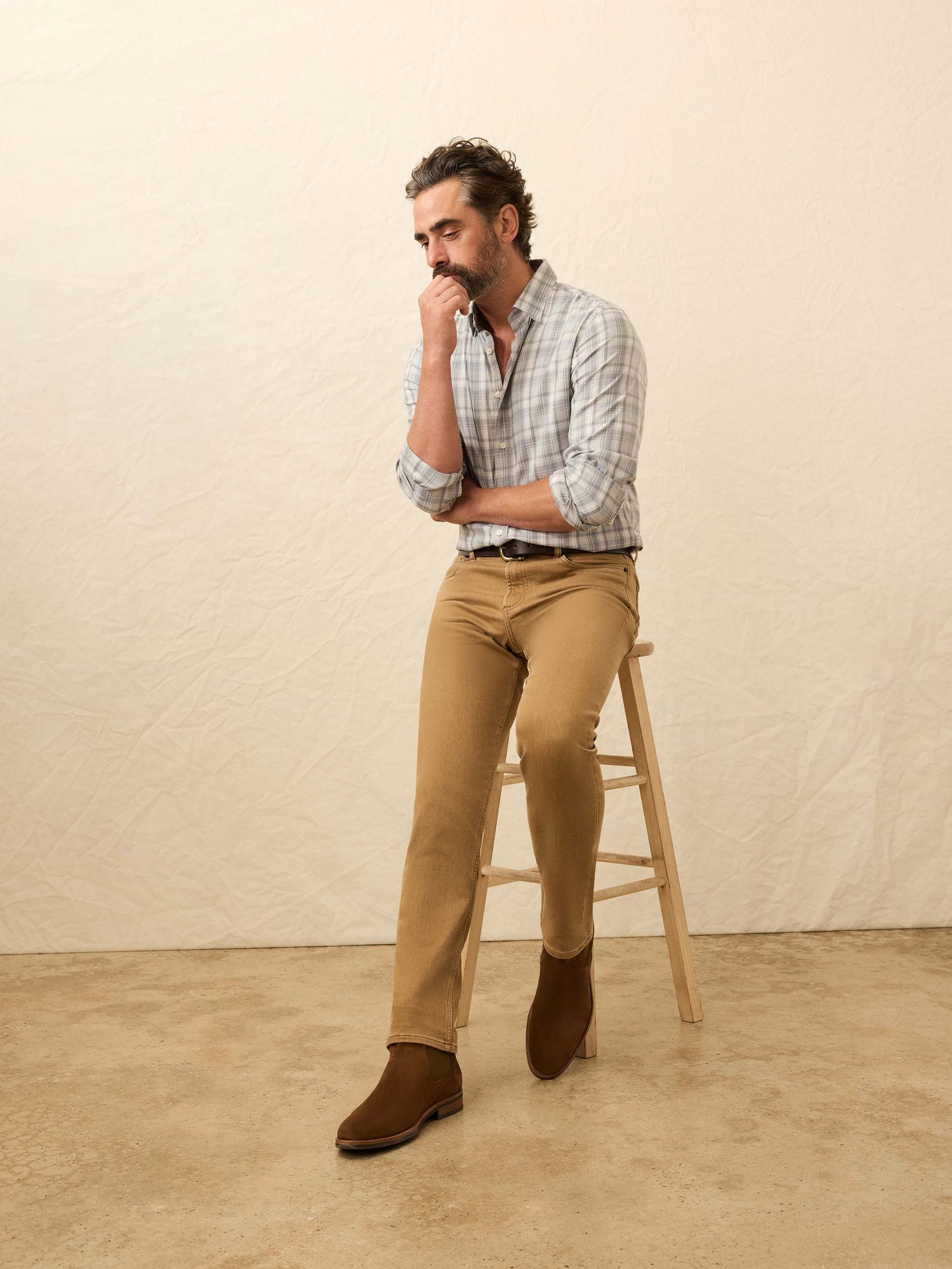 Stretch Terry 5-Pocket Pant - Elk Brown
