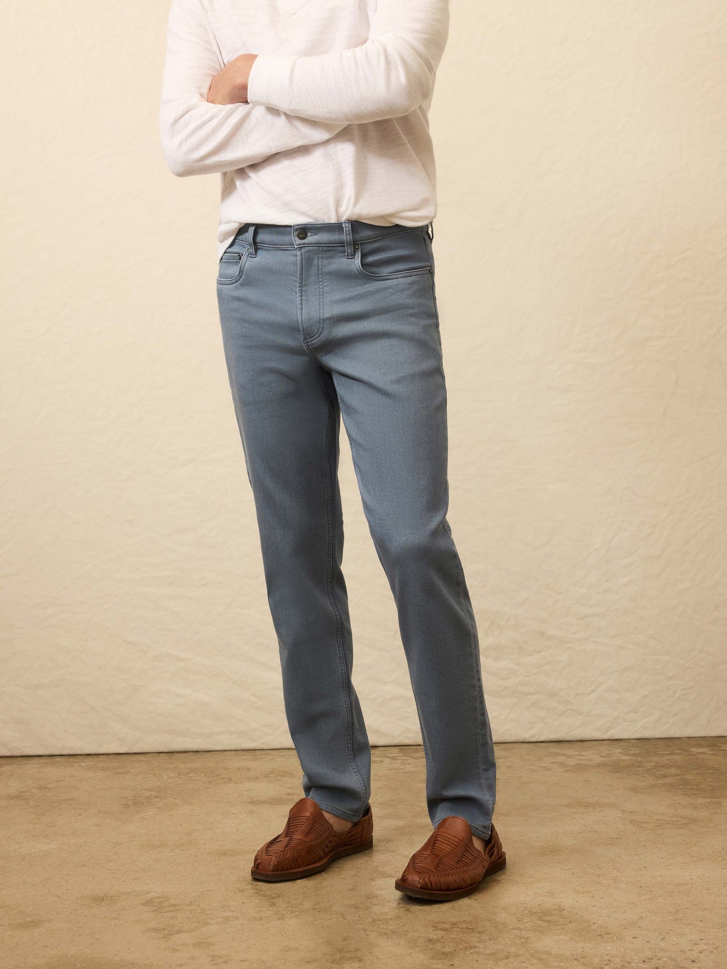 Stretch Terry 5-Pocket Pant - Rocky Blue