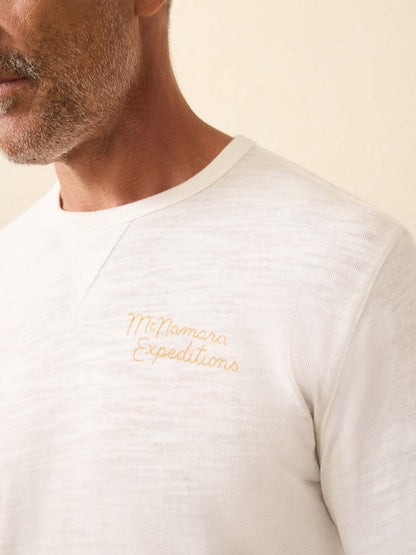 Nazare Sunwashed Organic Crew - White