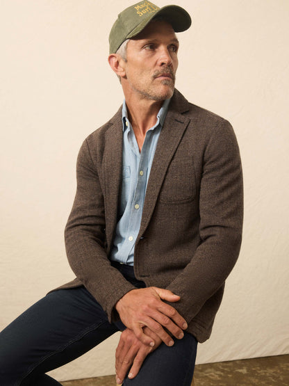 Inlet Knit Tweed Blazer - Woodland Herringbone