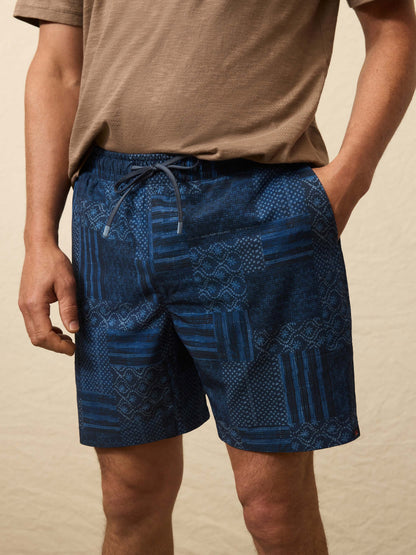 Shorelite Trunk (7") - Harbor Blues Patchwork