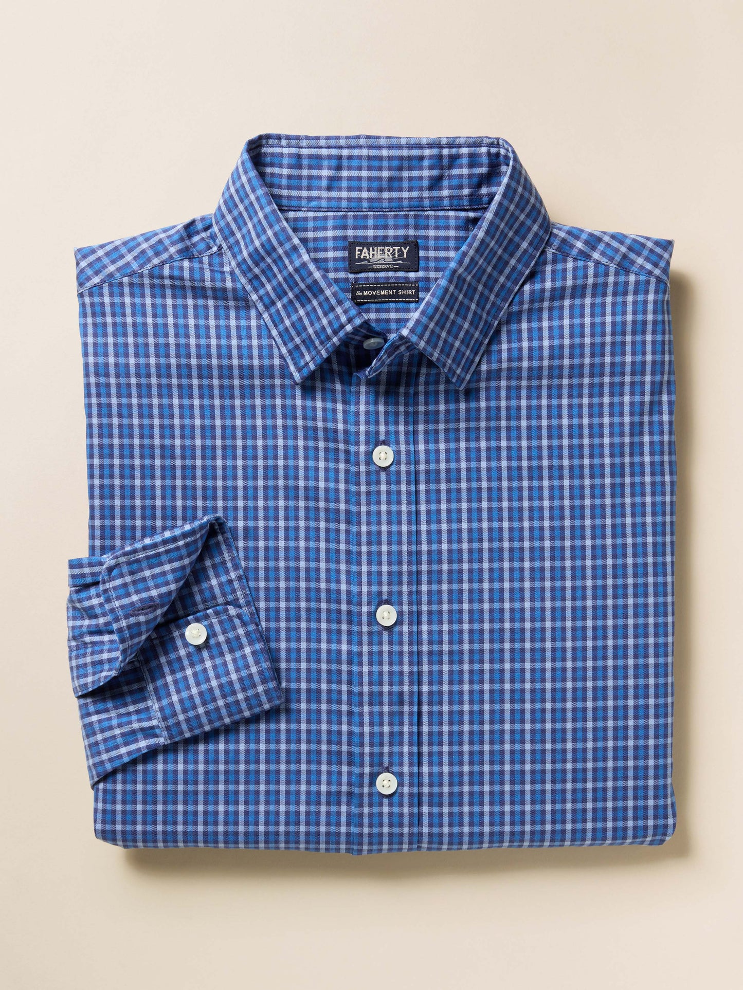 The Movement™ Shirt - Navy Feather Gingham