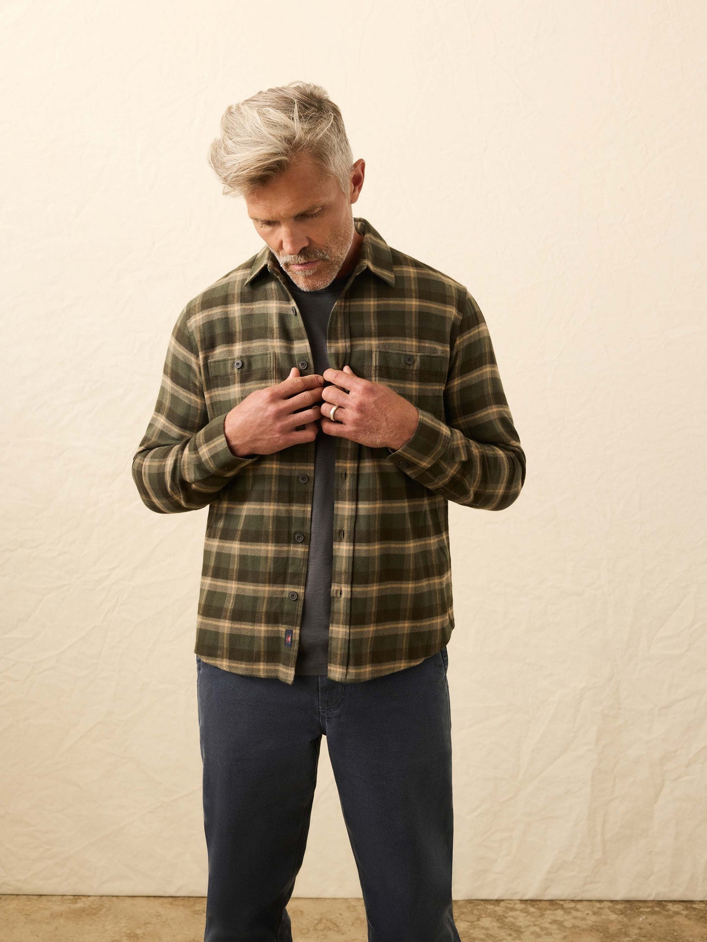 Heirloom Portuguese Flannel Shirt - Garret Verde Plaid