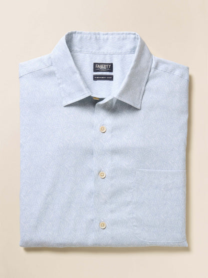 Short-Sleeve Movement™ Monterey Shirt - Ivory Sky Rainforest