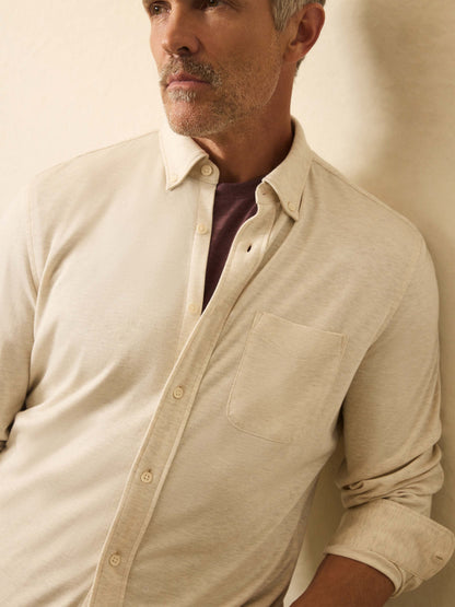 Coastline Knit Shirt - Oatmeal Twill