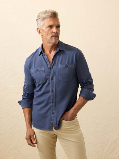 Field Knit Shirt - Blue Nights